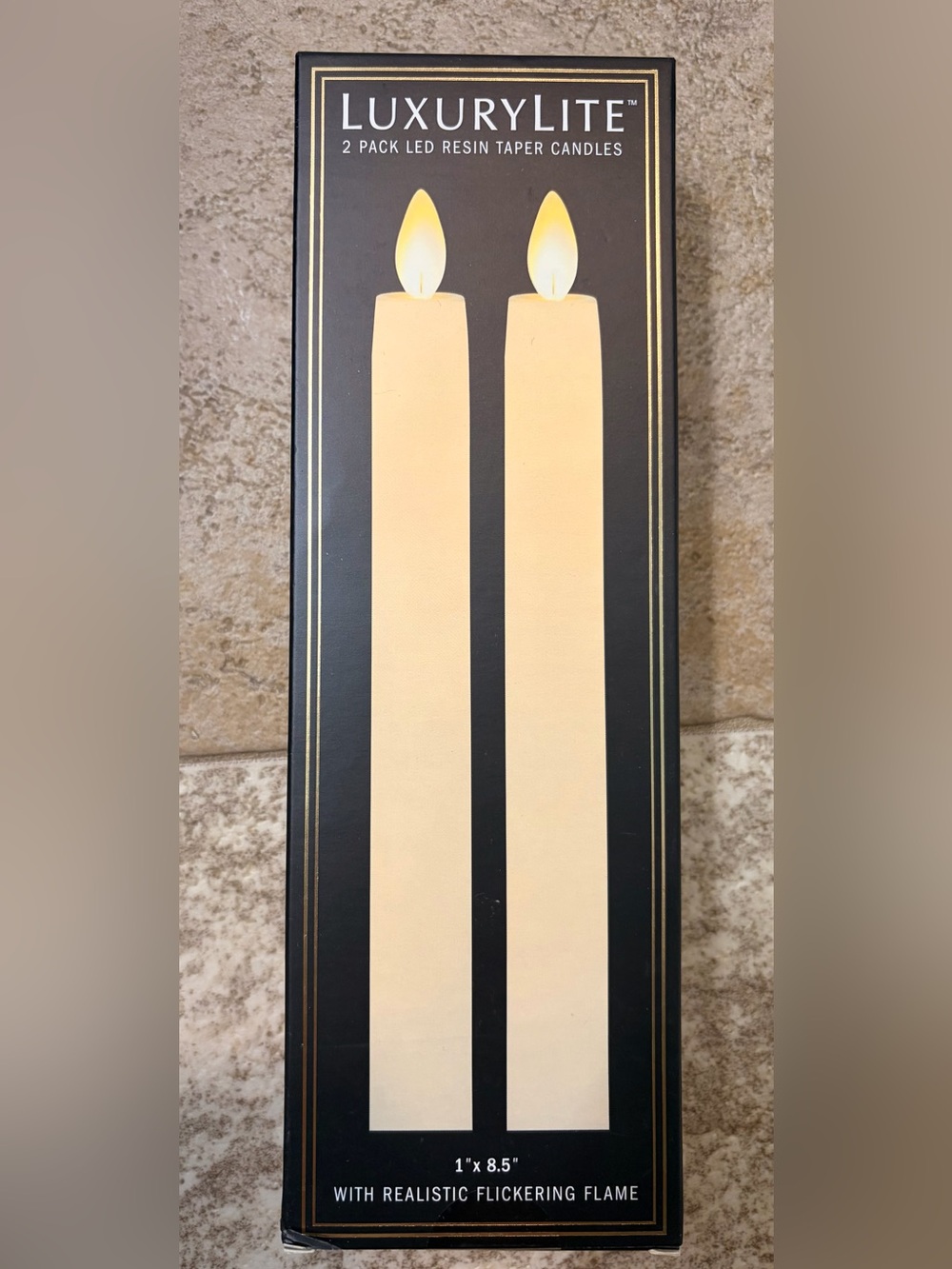 Cream LED Taper Candles - 2 Pack